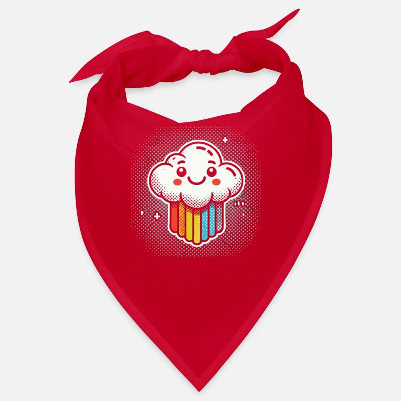Lachende Wolke mit Regenbogen Comic Kunst Bandana