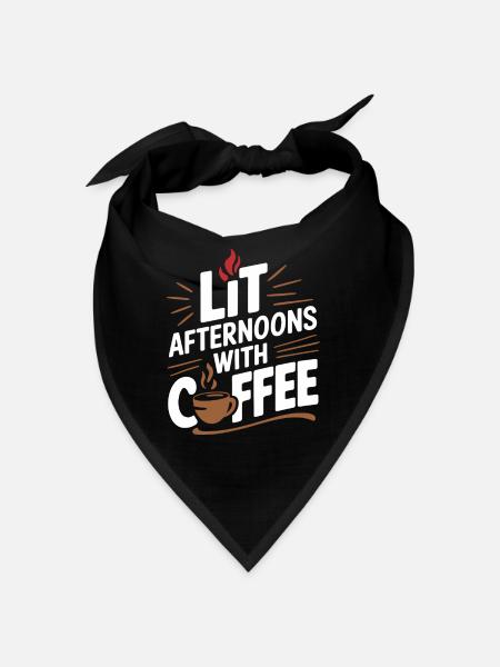 Coffee Lovers Coffee Culture Morning Coffee Barista - Bandana - black - Front
