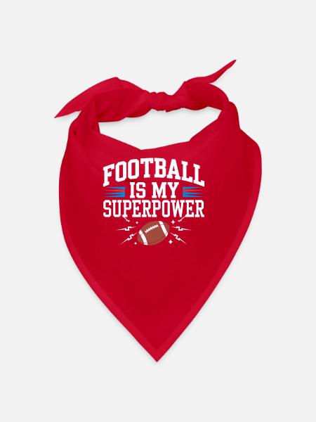 Touchdown Zeit Für Football Fans und - Bandana - Rot - Vorne