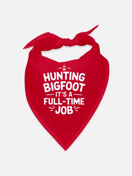 Bigfoot Believer Sasquatch Cryptid Forest Creature - Bandana - red - Front