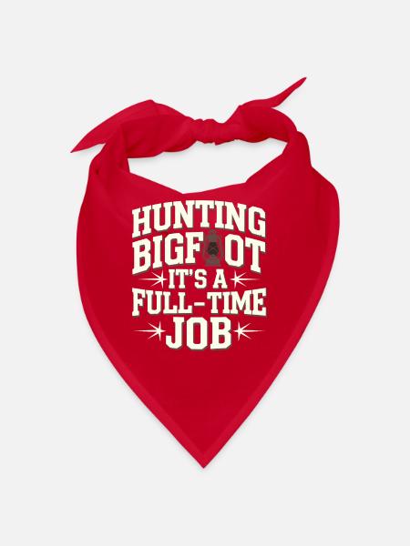 Bigfoot Believer Sasquatch Cryptid Forest Creature - Bandana - red - Front