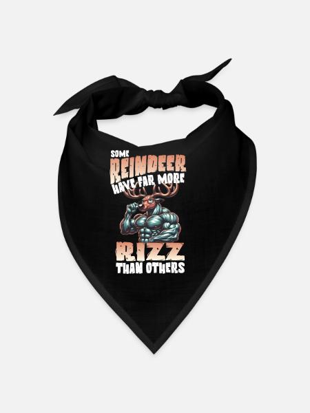Einige Rentiere Haben Mehr Rizz - Bandana - Schwarz - Vorne