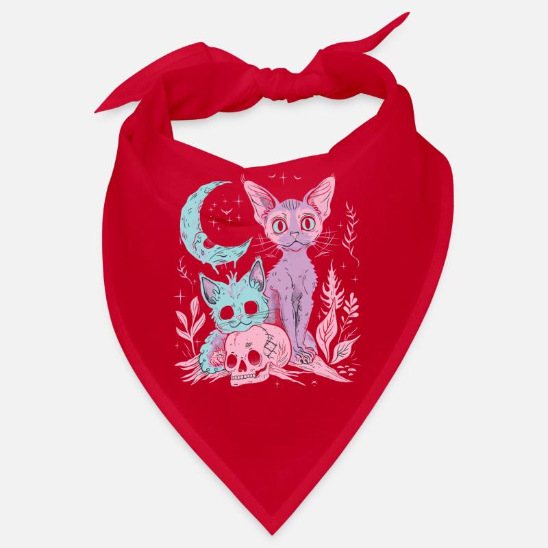 Kawaii Cat Pastel Goth Devilish Bandana