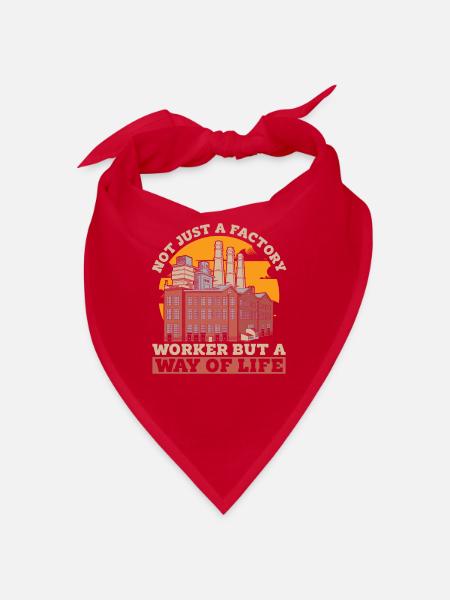Factory worker - Bandana - red - Front