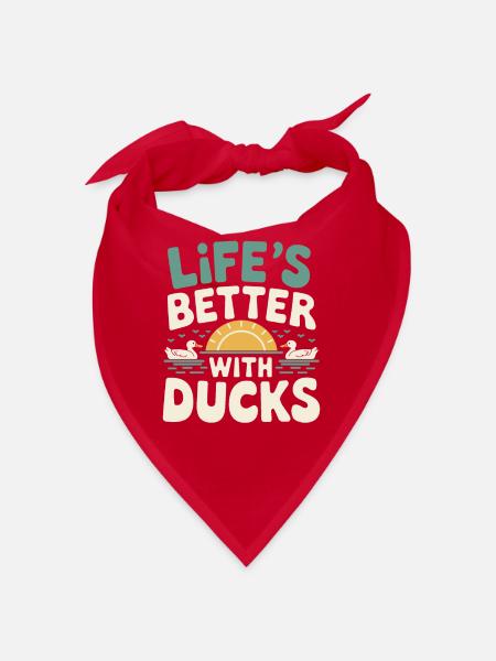 propriétaires de canards domestiques, amoureux des canards, - Bandana - rouge - Devant