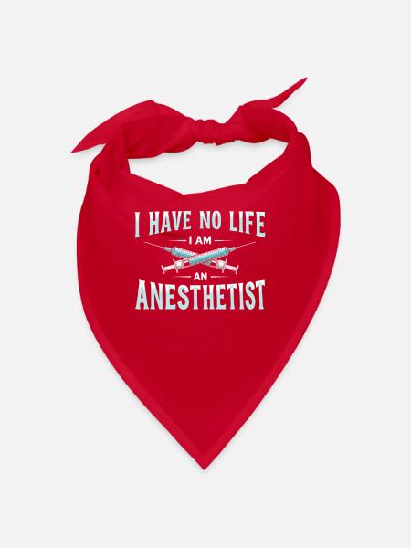 anaesthetist - Bandana - red - Front