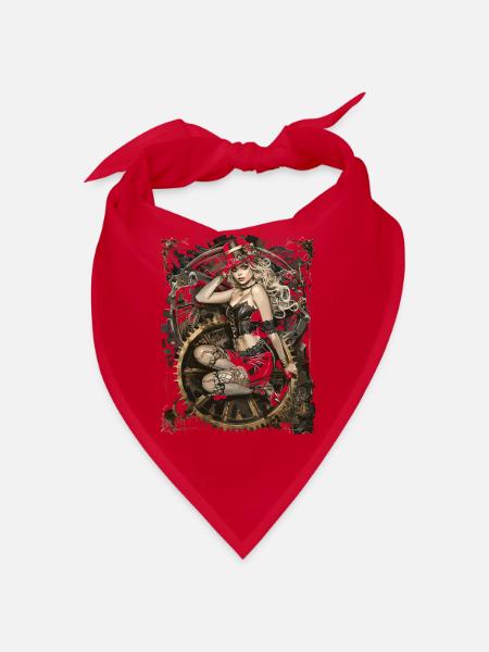 Schöne Frauen Steampunk Liebhaber - Bandana - Rot - Vorne