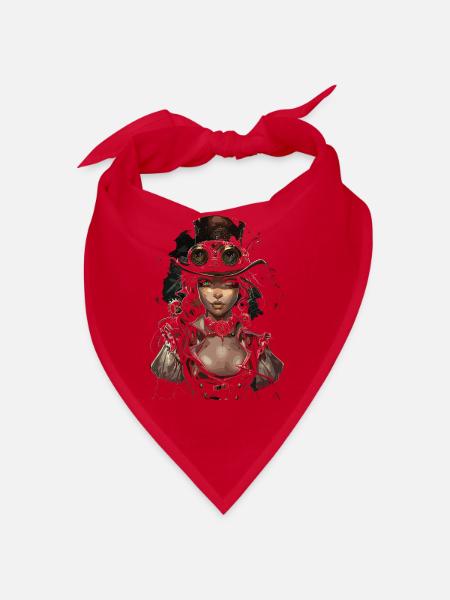 Schöne Frauen Steampunk Liebhaber - Bandana - Rot - Vorne