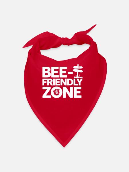 Bee-friendly gardener, pollinator, garden and - Bandana - red - Front