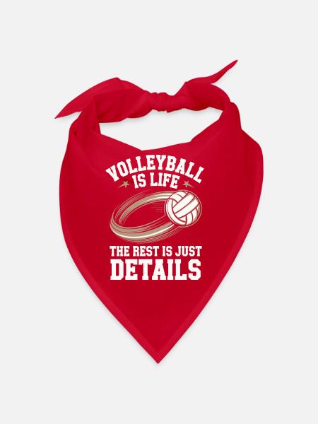 Volleyballspieler Und Fan Spike Servieren - Bandana - Rot - Vorne