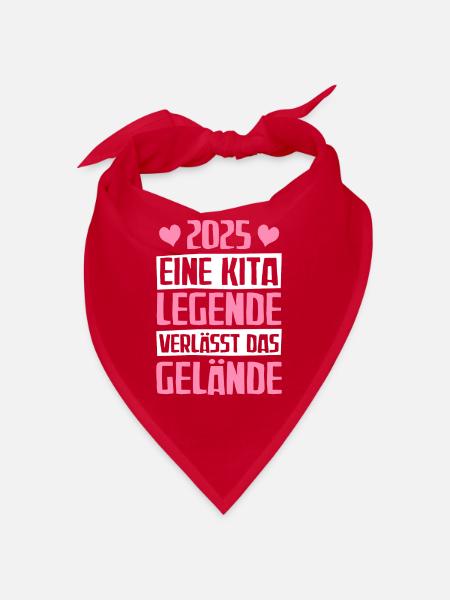 Eine Kita Legende Kita Abgänger 2025 - Bandana - Rot - Vorne