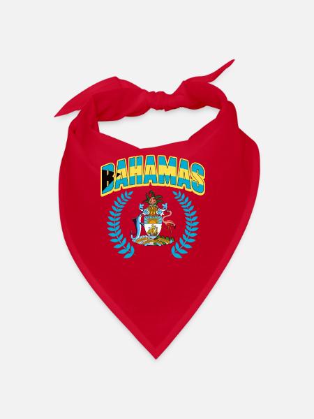 Bahamas Île des Caraïbes Cadeau d’été de l’Atlantique - Bandana - rouge - Devant