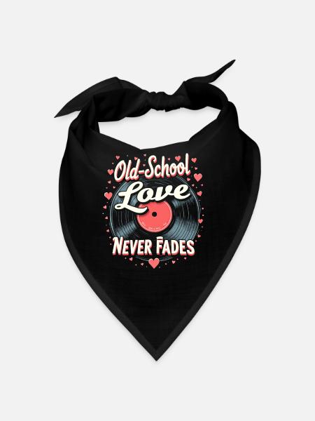 Romantic Nostalgia Vintage Romance Classic Love - Bandana - black - Front