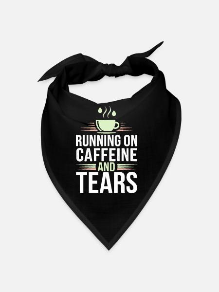 Emotional Burnout Humor Funny Stress Quotes - Bandana - black - Front