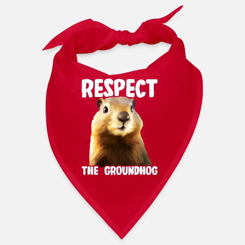Respect the Groundhog – Humorous Memory Bandana