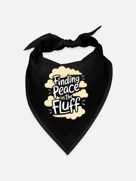 Cloudy view, Relaxing sky, Dreamy - Bandana - black - Front