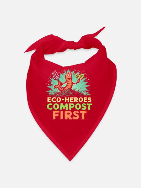 Composting enthusiasts Sustainable gardening - Bandana - red - Front