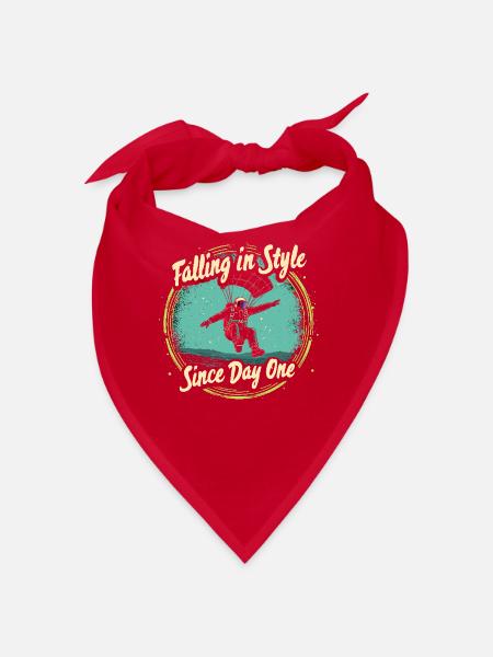 Skydiving Beginners Adventure Nerves - Bandana - red - Front