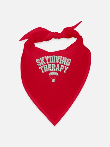 Skydiving Beginners Adventure Nerves - Bandana - red - Front