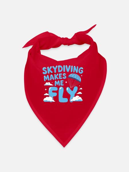 Skydiving Beginners Adventure Nerves - Bandana - red - Front