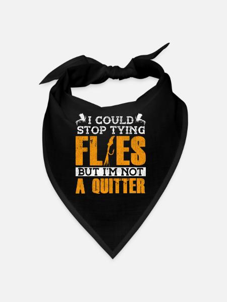Fliegenbinden Fliegenfischen - Bandana - Schwarz - Vorne