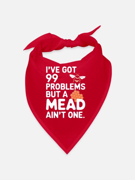 Mead lovers, mead enthusiasts, craft mead - Bandana - red - Front