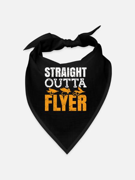 Fliegenbinden Fliegenfischen - Bandana - Schwarz - Vorne