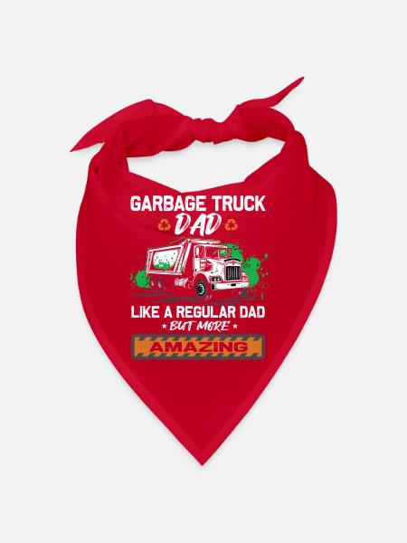 Garbage truck driver for sanitation workers - Bandana - red - Front