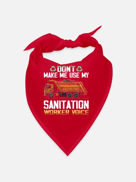 Garbage truck driver for sanitation workers - Bandana - red - Front