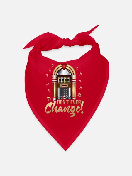 Don't Ever Change Retro Music Machine Jukebox - Bandana - Rot - Vorne
