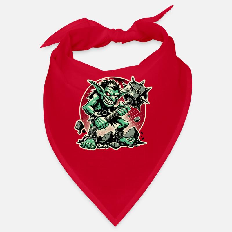 Fieser Goblin mit großem Hammer Bandana