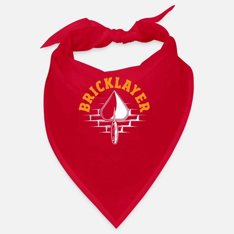 Mason's trowel and brick wall pride Bandana