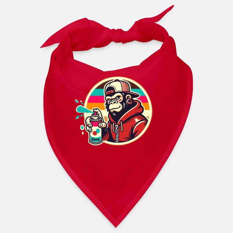 Graffiti Gorilla mit Spraydose Bandana