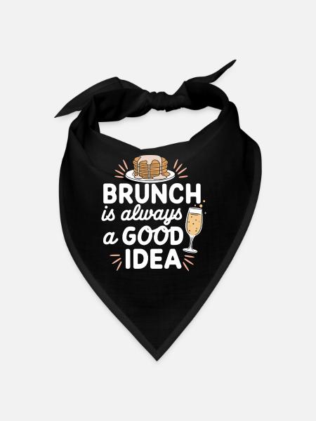 Brunch Kultur Bodenlos Mimosen Liebhaber - Bandana - Schwarz - Vorne