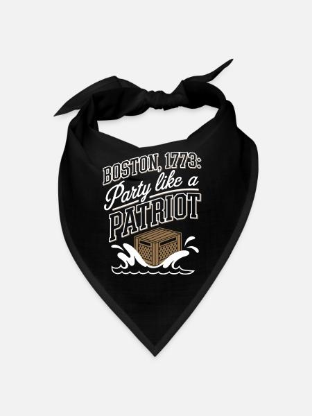 Boston Tea 1773 American Revolution Historic - Bandana - Schwarz - Vorne