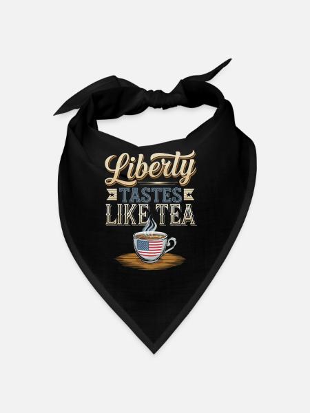 Boston Tea 1773 American Revolution Historic - Bandana - Schwarz - Vorne