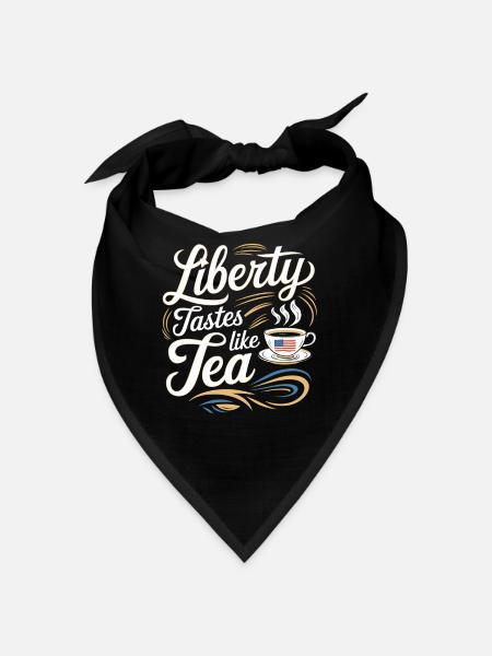 Boston Tea 1773 American Revolution Historic - Bandana - Schwarz - Vorne