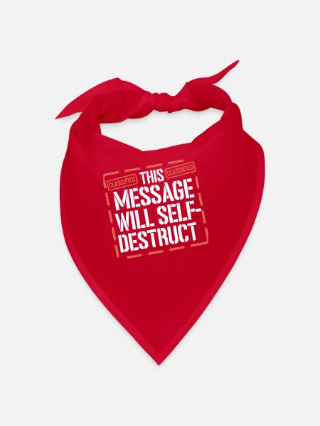 Retro Cryptography Spy Code Roast Spying - Bandana - red - Front