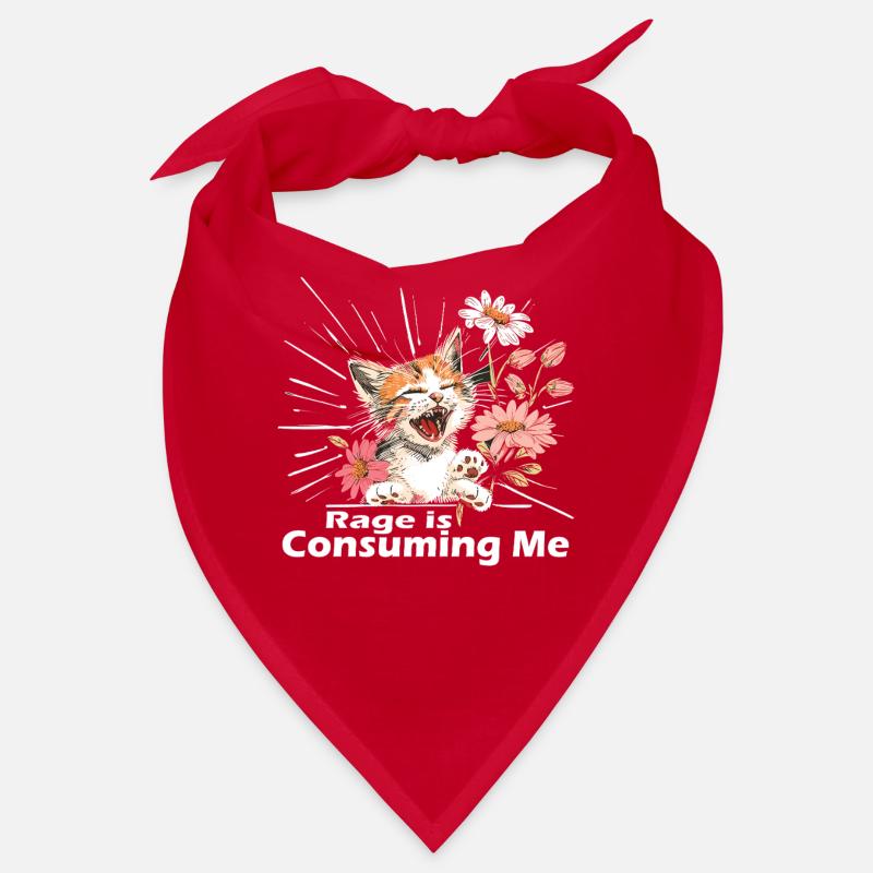 Cat Rage Consumes Me Humor Meme Bandana