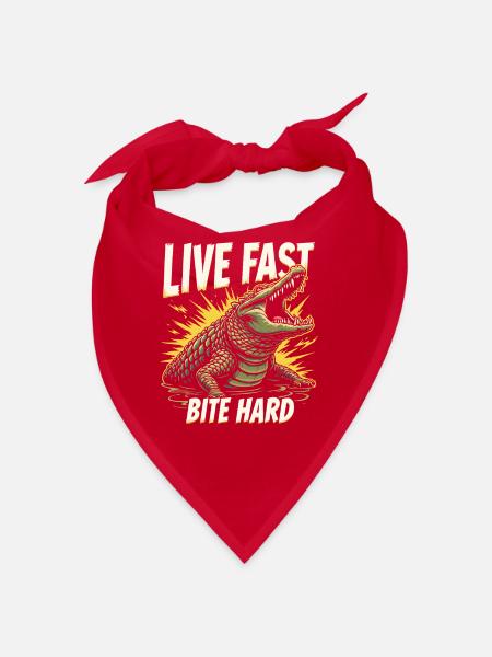 Alligator Crocodile Reptile Enthusiast Swamp - Bandana - red - Front