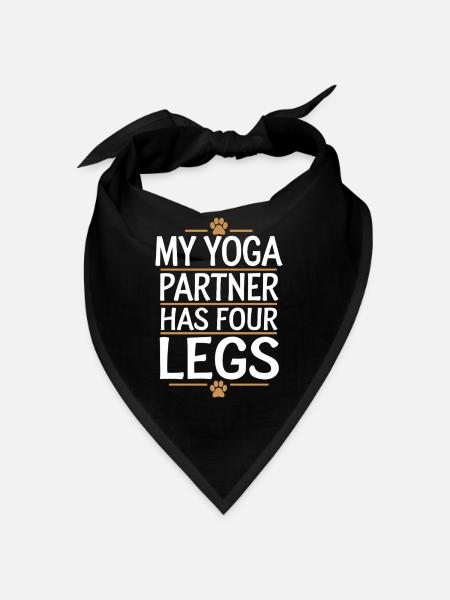 Doga Dog Yoga Bien-être des animaux de compagnie Étirements conscients - Bandana - noir - Devant