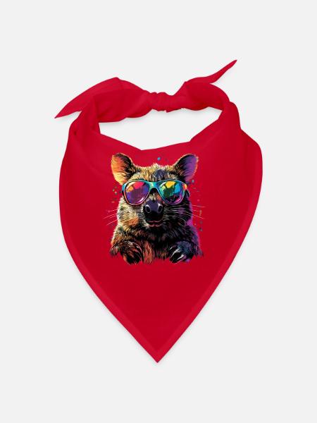 Wombat Australien Beuteltier Süßer Wombat - Bandana - Rot - Vorne
