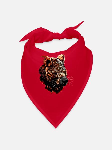 Wombat Australien Beuteltier Süßer Wombat - Bandana - Rot - Vorne