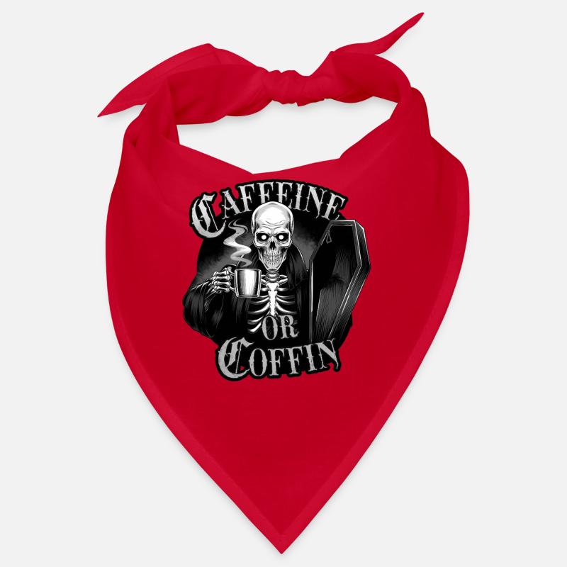 Caffeine or Coffin Skeleton Gothic Death Decaf Hum Bandana