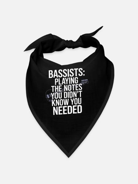 Basse, Guitariste, Musicien, Matériel, Funk, Rock, Jazz - Bandana - noir - Devant