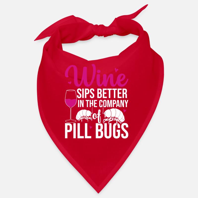 The wine is accompanied by pill bugs Bandana