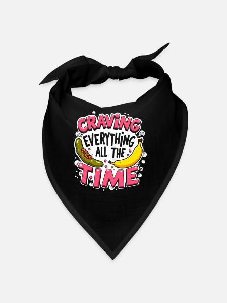 Schwangerschafts Verlangen Lustige - Bandana - Schwarz - Vorne
