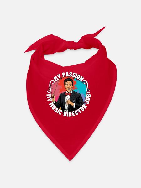 Music Director My Passion My Music Lover Musician - Bandana - Rot - Vorne