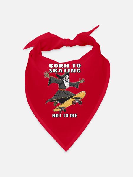 SENSENMANN SKATEBOARD BORN TO SKATING NOT TO D - Bandana - Rot - Vorne