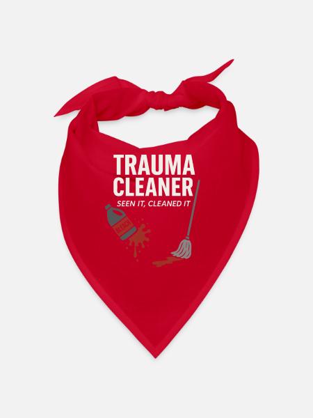 Forensic Cleaner Dark Humor Tatort Biohazard - Bandana - Rot - Vorne